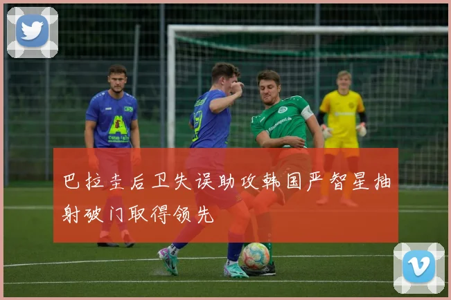 巴拉圭后卫失误助攻韩国严智星抽射破门取得领先